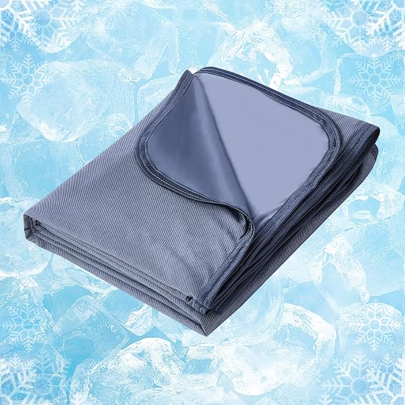 Ailemei Direct Cooling Throw Blanket for Hot Sleepers,Denim Blue,50"x60"
