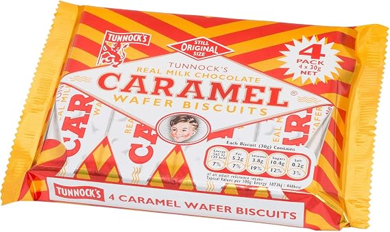 Tunnocks Milk Chocolate Caramel Wafer Bars - 20x4