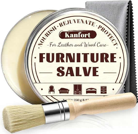 Leather & Furniture Repair Salve,Polisher, Moisturizer, and Restorer for Couches and Furniture,Furniture Salve for Car Seat, Couch, Shoe, Purse, Boot