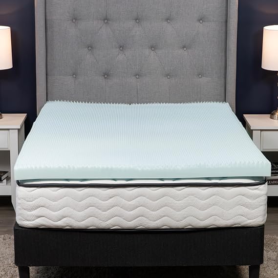 MyPillow MyMattress Foam Mattress Topper with MyPillow Foam Pressure Relief, Comfort Support Mattress Pad for Back & Side Sleepers, Superior Support, Extends Mattress Life - Split King
