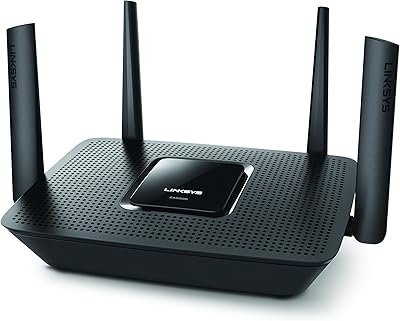 Linksys EA8300 Max-Stream: AC2200 Tri-Band Wi-Fi Router for Wireless Home Network, Uninterrupted Gaming and Streaming, MU-MIMO Black