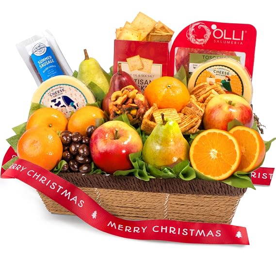 A Gift Inside Merry Christmas Sweet & Savory Farmstead Gift Basket