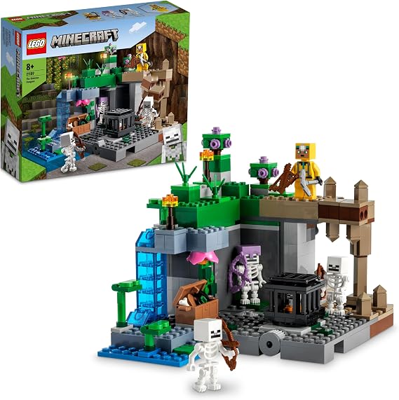 LEGO® Minecraft® İskelet Zindanı 21189-8 Yaş ve Üzeri Çocuklar için Çağırıcı ve Mağara Kâşifi İçeren Oyuncak Yapım Seti (364 Parça)