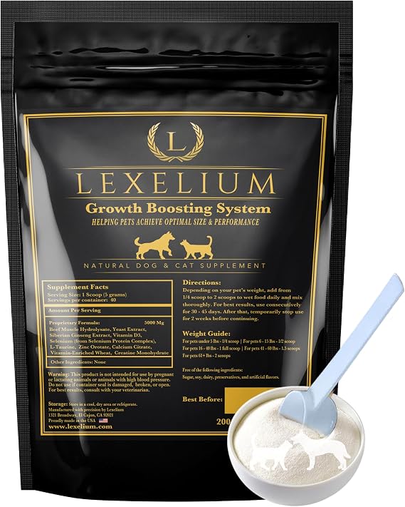 Weight Gainer Supplement for Dogs & Cats - Muscle Building & Appetite Stimulation - 100% Natural Pet Supplement to Add Weight & Increase Immunity in Puppies and Kittens -200g