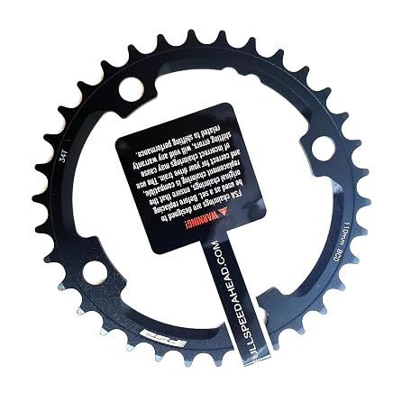 Full Speed Ahead K-Force/SL-K/Powerbox Super Road Chainring, 34T, 4-Bolt | Full Speed Ahead 34T Alloy Road Chainring, Compatible with K-Force & SL-K