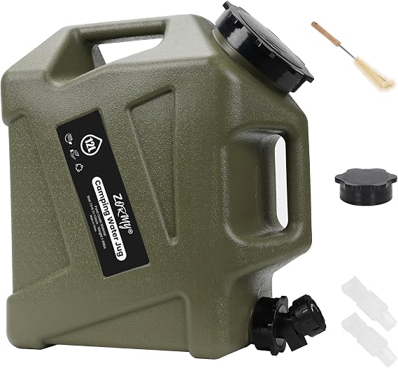 3.2 Gallon Portable Water Storage Container with Spigot, BPA Free Large Emergency Water Storage for Vehicle, Car, Outdoor Hiking, Picnic