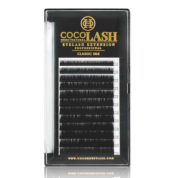 COCO Honey Lash Eyelash Extensions, Classic J Curl [0.25mm], Faux Mink Individual Lash Extensions (Length: 12mm)