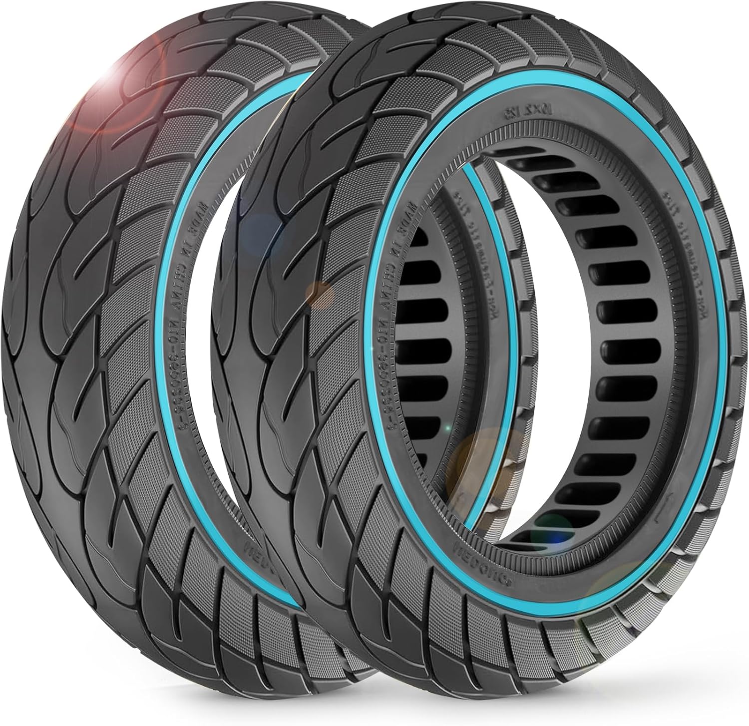 BANGTING 2-Pack 10x2.125 Tubeless Scooter Tyres - Fits Models: 8.5x2.0, 8½x2, 50-75-6.1, 10×2.0, 10×2-6.1, 10×2(54-152) | Verify Rim Size: 6.5-6.65" Diameter & 1.26-1.34" Width | Puncture-Resistant [Energy Class A+]