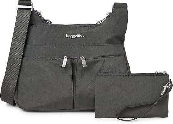Baggallini Crossbody Travel Bag 11x8.5 Lightweight Water-resistant Nylon Handbag