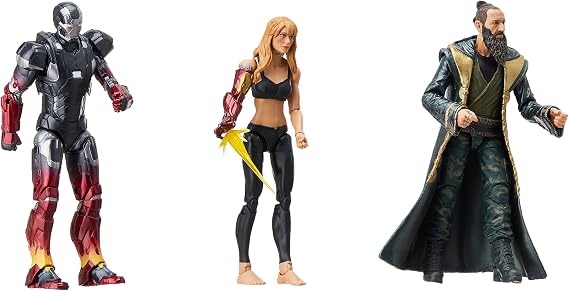 Hasbro Marvel Legends Series Studios The First Ten Years Iron Man 3 Movie Iron Man Mark Xxii, Pepper Potts, The Mandarin 6" Figure 3 Pack
