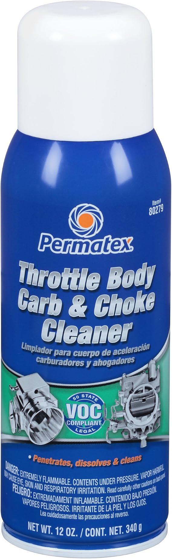 Permatex 80279 Motor Muscle Throttle Body Carb and Choke Cleaner, 12 oz.