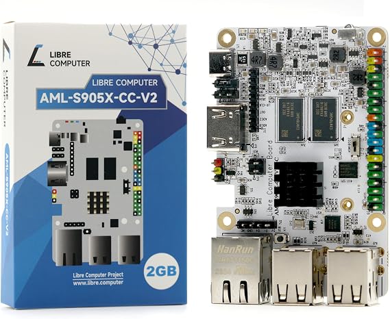 Libre Computer SATUMO Single Board ARM SBC AML-S905X-CC-V2 2GB Pi PC Replacement