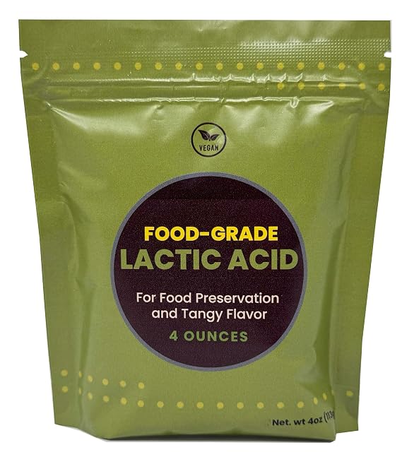 Lactic Acid Food Grade, Vegan Lactic Acid Powder 4 Ounces