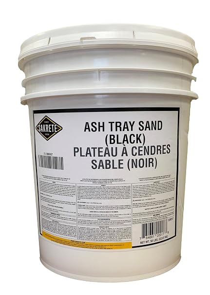 Sakrete Ash Tray Sand (Black) - 50 lb. Pail 120017-1 Each | Coal Slag Material, Free-Standing, Round Ashtray