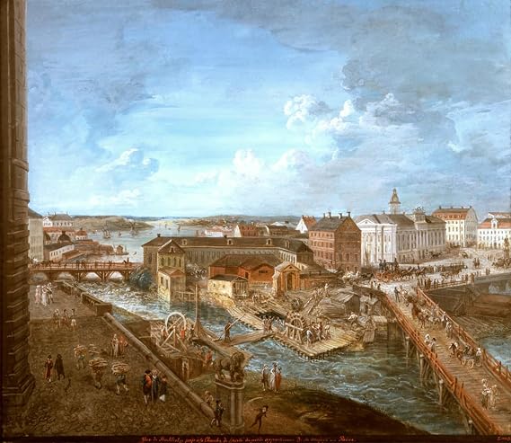 ARTTLBBS Famous Painting Picture Artwork Poster Painting View of Stockholm From the Royal by Famous Artist Portrait Artwork for Home Decor 60x90cm