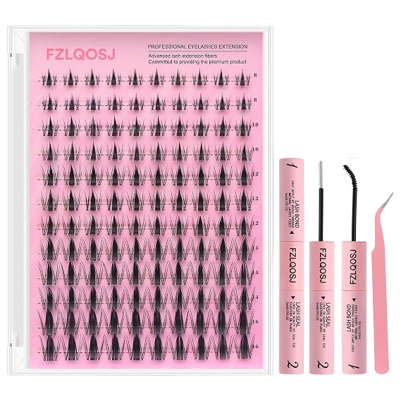 Lash Clusters Kit. Cluster Eyelash Extensions.Volume Lash Clusters.FZLQOSJ Manga Lash Clusters. Eyelash Clusters Kit.Diy Lash Extension Kit.Pro Lash (Aesthetic kit 120pcs)