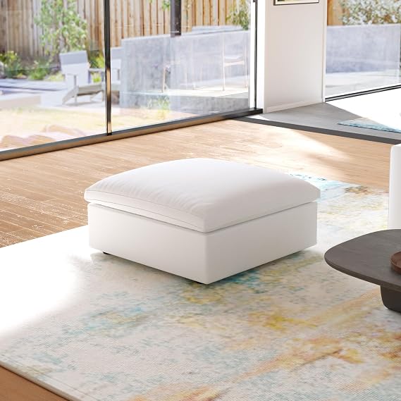 Ottoman, Modular Sectional Sofa,Minimalist Sofa Couch for Modern Living Room Sofa Sets for Office House,White