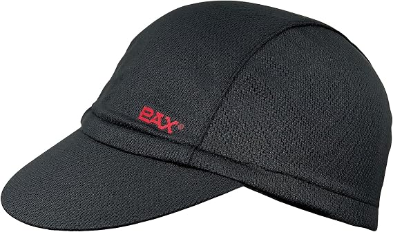 PAX Cycling Cap with Brim, Sun Protection Bike Hat, Skin-Friendly, Breathable & Sweat Uptake, Lightweight, Elastic, Windproof, One Size Black