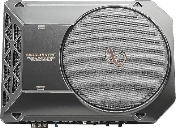 Infinity BassLink SM 8" Ultra-Compact Shallow Profile Hideaway Under-Seat Subwoofer System, Silver