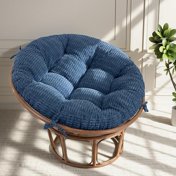 idee-home Papasan Chair, Xio Light Blue