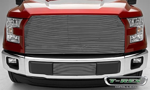 T-Rex Grilles 2015-2017 F-150 Billet Bumper Grille, Polished, 1 Pc, Insert - PN #25573, black
