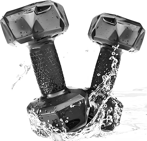 Water Weights for Pool Exercise Set of 2, Aquatic Exercise Dumbbells with Non-slip Handle, PE Materials Water Dumbbell Aerobics for Water Aerobics Weight Loss