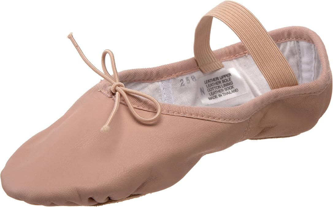 Bloch Girls Dansoft Leather Full Sole Ballet Slippers, Dance Shoes for Kids