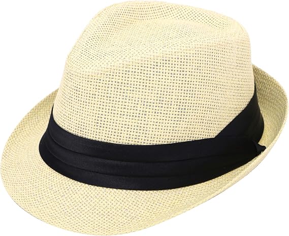 Simplicity Fedora for Men Women Unisex Men's Women's Classic Manhattan Structured Gangster Trilby Fedora Hat