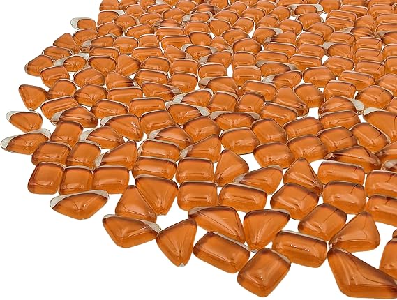 500g/1.1lb Crystal Glass Mosaic Tiles,Glass Mosaic Pieces for Crafts,Irregular Mosaic Pieces for Home Decoration or DIY Crafts,Mosaic Making Supplies. (Brown)