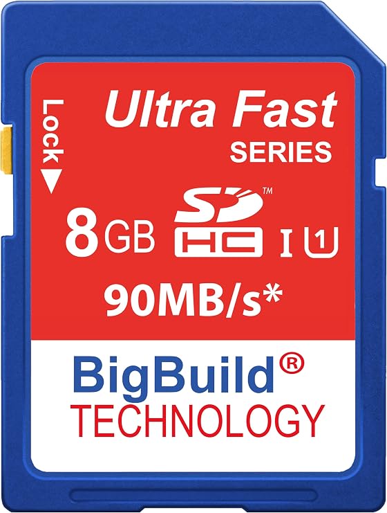 8GB Ultra Fast SDHC 90MB/s Memory Card Compatible with Nikon CoolPix A10, A100, A300, A900, AW130, B500, B600, B700 Camera