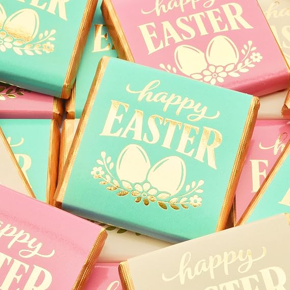 Wyeland Confectionery Happy Easter Milk Chocolate Neapolitans - Assorted Colours - 25 Chocolates