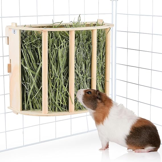 Unicorn Catcher Wooden Guinea Pig Hay Feeder, Large Hanging Rabbit Rack | Bunny Hay Holder Featuring A Large Capacity Wooden Design For Organized Feeding In Chinchilla And Ferret Cages