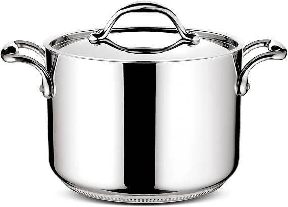 Lagostina Accademia Lagofusion Stewpot with Lid, Stainless Steel, Stainless Steel, 26 cm