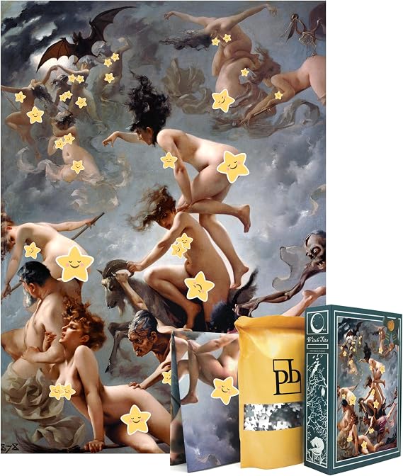 Western Wild Puzzles (Witch Tits) - 1000 Piece Puzzle - No AI Art Ever - Jigsaws for Adults - Funny Spooky Halloween Puzzle - Prank Gag Gift - Size 50 x 70 cm