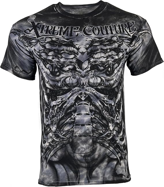 Xtreme Couture by Affliction Men's T-Shirt Biomechanical Grey