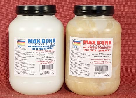MAX Bond THIXOTROPIC High Strength Structural Adhesive, Boat Building, Marine Grade, RV Delamination Repair, Waterproof, Non-Sag Application