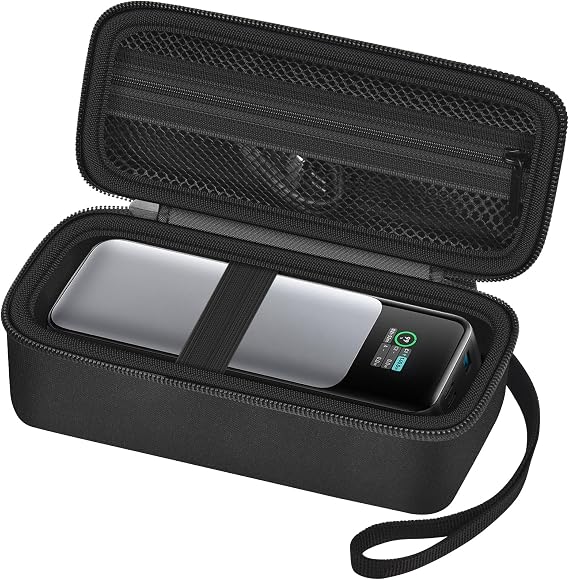 Protective Storage Case for Anker 737 Power Bank (PowerCore 24K 140W) -Hard Shell Organizer with Custom Fit, Interior Mesh Pocket & Sturdy Zipper for On-The-Go Essentials (Case Only)