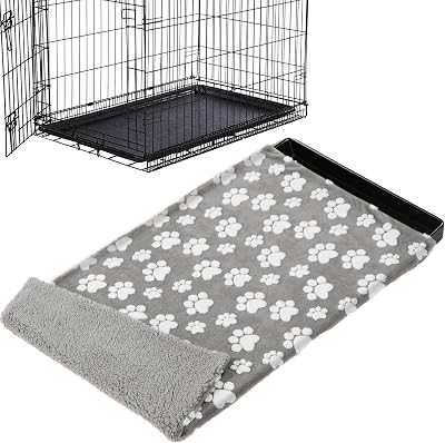 BALAPET Washable Dog Crate Pan Cover, Soft Plush Velvet Liner for Dog Crate Tray Fitted Cover for Pet Crate Pan 36 x 23 Inch,Reusable Pan Cover Only36.2x23.6in