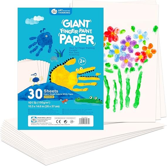 Jar Melo Finger Paint Paper 30 Sheets, 10" X 15", 101 Lb(150 GSM)