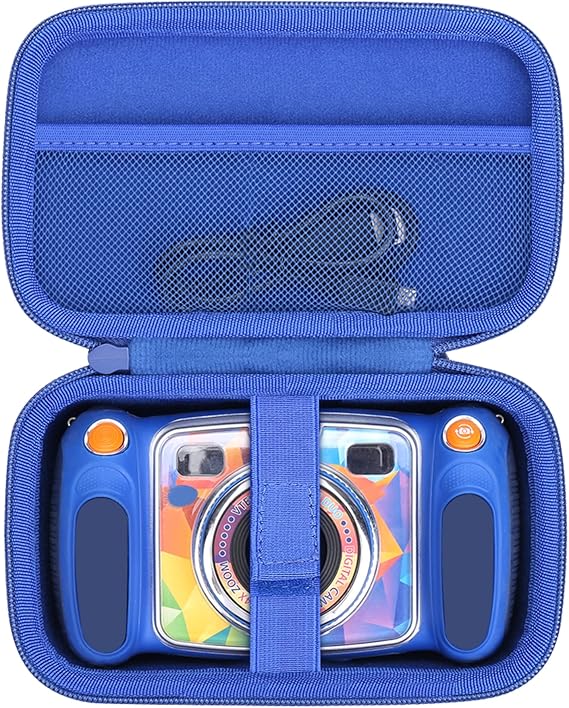 co2CREA Hard Case Replacement for VTech Kidizoom Duo DX/Deluxe/Twist/Pix/Pix Plus Selfie Camera (Blue Case)