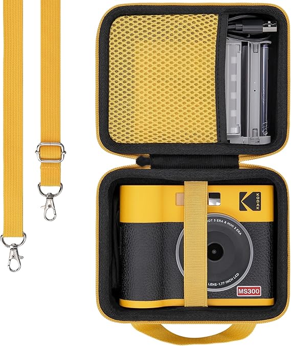 khanka Hard Travel Case Replacement for KODAK Mini Shot 3 ERAMini Shot 3 Retro 4PASS 2-in-1 Instant Camera and Photo Printer,Case Only Yellow
