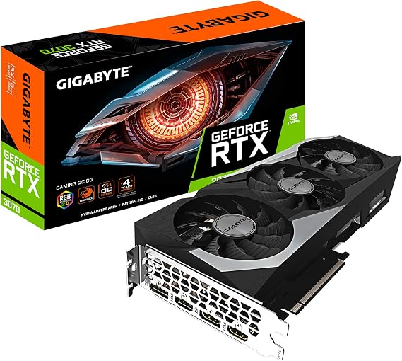 GIGABYTE GeForce RTX 3070 Gaming OC 8G Graphics Card, 3X WINDFORCE Fans, 8GB 256-Bit GDDR6, GV-N3070GAMING OC-8GD Video Card