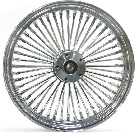 16" Chrome Fat Spoke Rear Wheel for Harley XL, Softail, Dyna 00-07