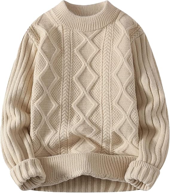 Aelfric Eden Sweaters for Women Trendy Oversized Sweater Solid Crew Neck Knitted Sweater Tops