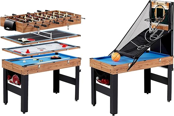 MD Sports 48 Inch 5-In-1 Combo Game Table, Multi