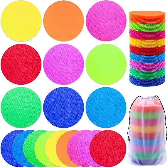 90 Pcs Carpet Markers Floor Dots, Shynek Carpet Dots for Classroom Carpet Markers for Teacher Supplies Elementary School Kindergarten Daycare Classroom Decoration