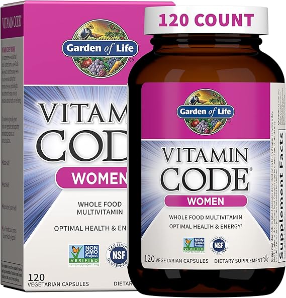 Garden of Life Vitamin Code Women's Multivitamin, Gluten-Free, 120 Capsules