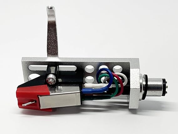 Cartridge, Elliptical Stylus, needle with mounting bolts and HSAG Silver Headshell for Technics SL-D1, SL-D1K, SL-D2, SL-D202, SL-D205, SL-D2K, SL-1400, SL-1401