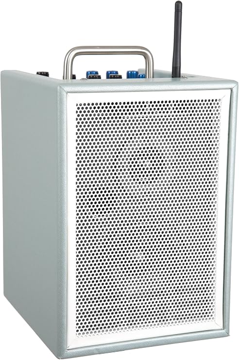 A1-4 Rechargeable Acoustic Amplifier with Mixer, Monitor Controls, Digital Effects, and Bluetooth (Teal)