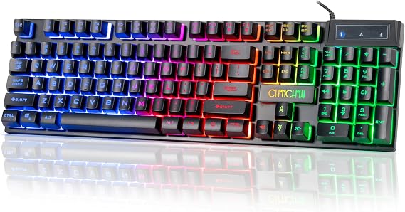 CHONCHOW Wired Gaming Keyboard, Light Up with Anti-Ghosting Keys
